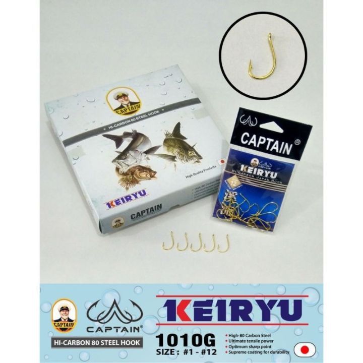 Captain Keiryu 1010G | Kail Pancing Tegek & Keiryu Warna Emas Hi-Carbon