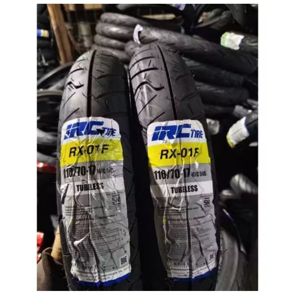 BAN LUAR TUBELES IRC RX-01F 110/70-17 IRC TUBELES RX-01F ORIGINAL IRC PRODUKSI TERBARU