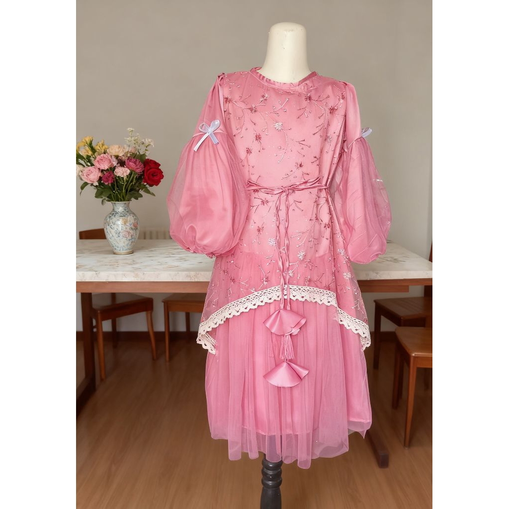 Gamis anak perempuan, gamis tile brokat Aisyah[ Gamis Anak Perempuan terbaru