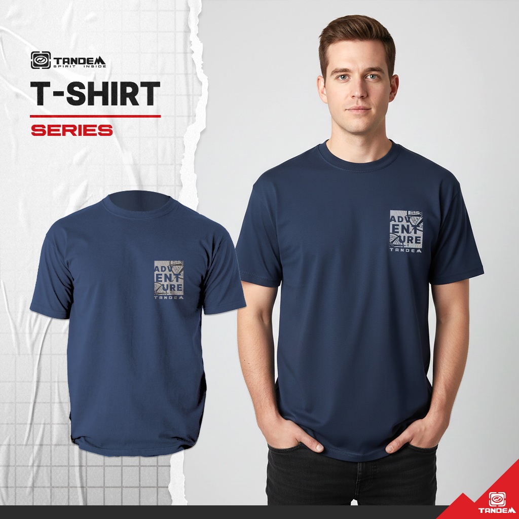 Tandem - T Shirt QR Kaos Lengan Pendek Cutton
