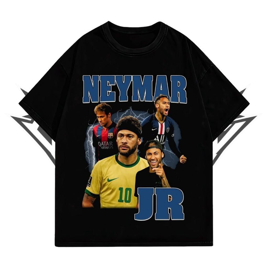Glatosphere "Neymar JR" Oversized T-Shirt | Black | Kaos Oversize | Vintage | Atasan