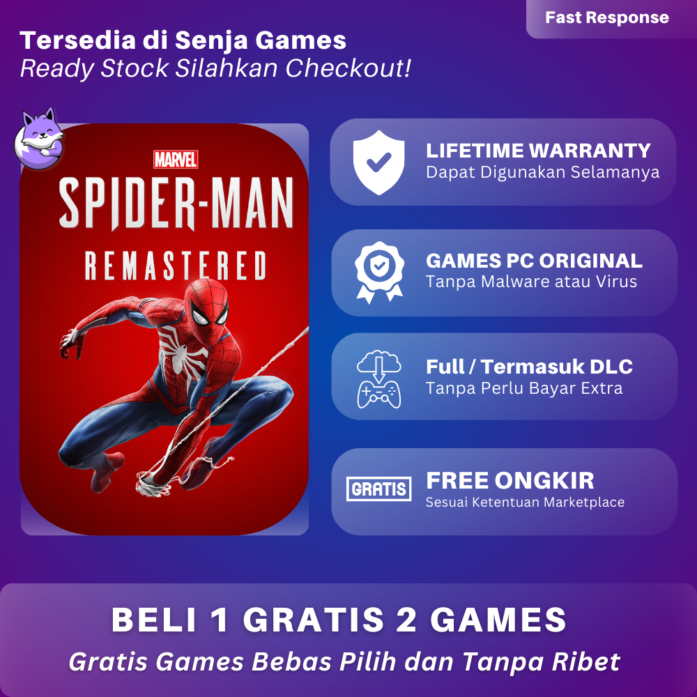 Marvel Spiderman Remastered PC Original Steam + Full DLC