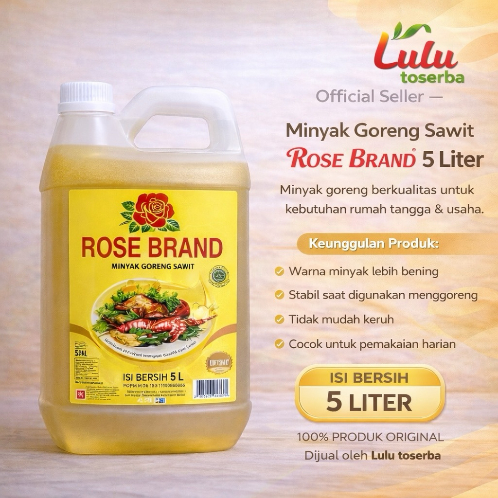 Rose brand minyak goreng 5 Liter