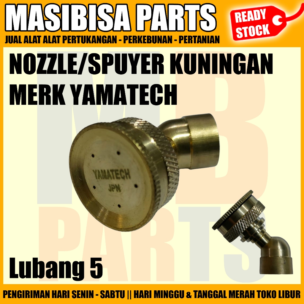Nozzle Spuyer Sprayer Elektrik Kuningan Lubang 5 Merk Yamatech