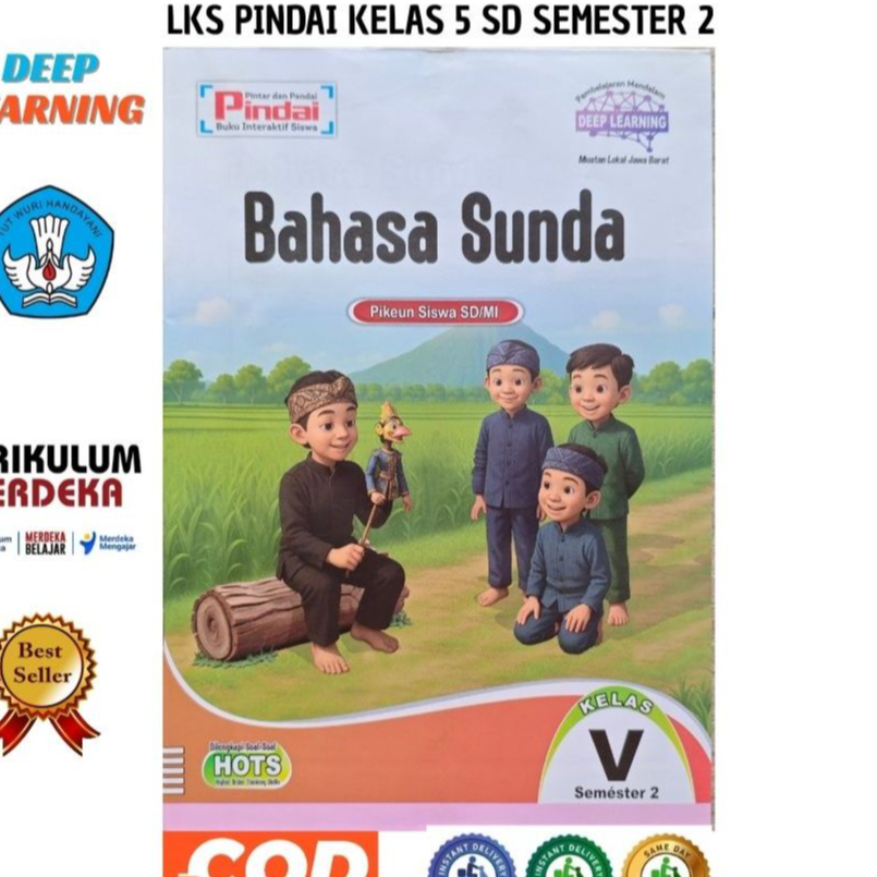 Lks Pindai Bahasa Sunda Kelas 5 SD/MI Smt 2 Kurmer dilengkapi Soal HOTS 96 Hal