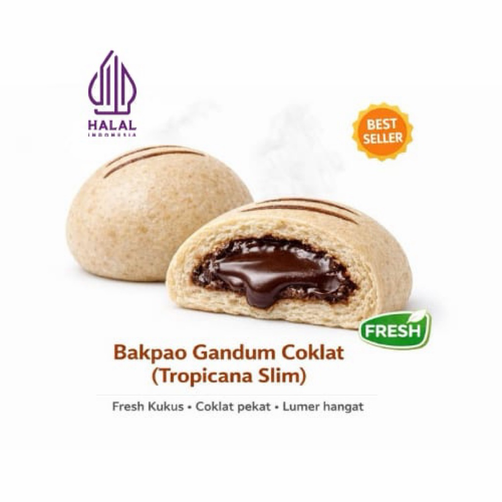 Bakpao Coklat Low Sugar - Roti Kukus Diet Sehat Tanpa Gula Pasir - Aman Diabetes (Frozen Food)