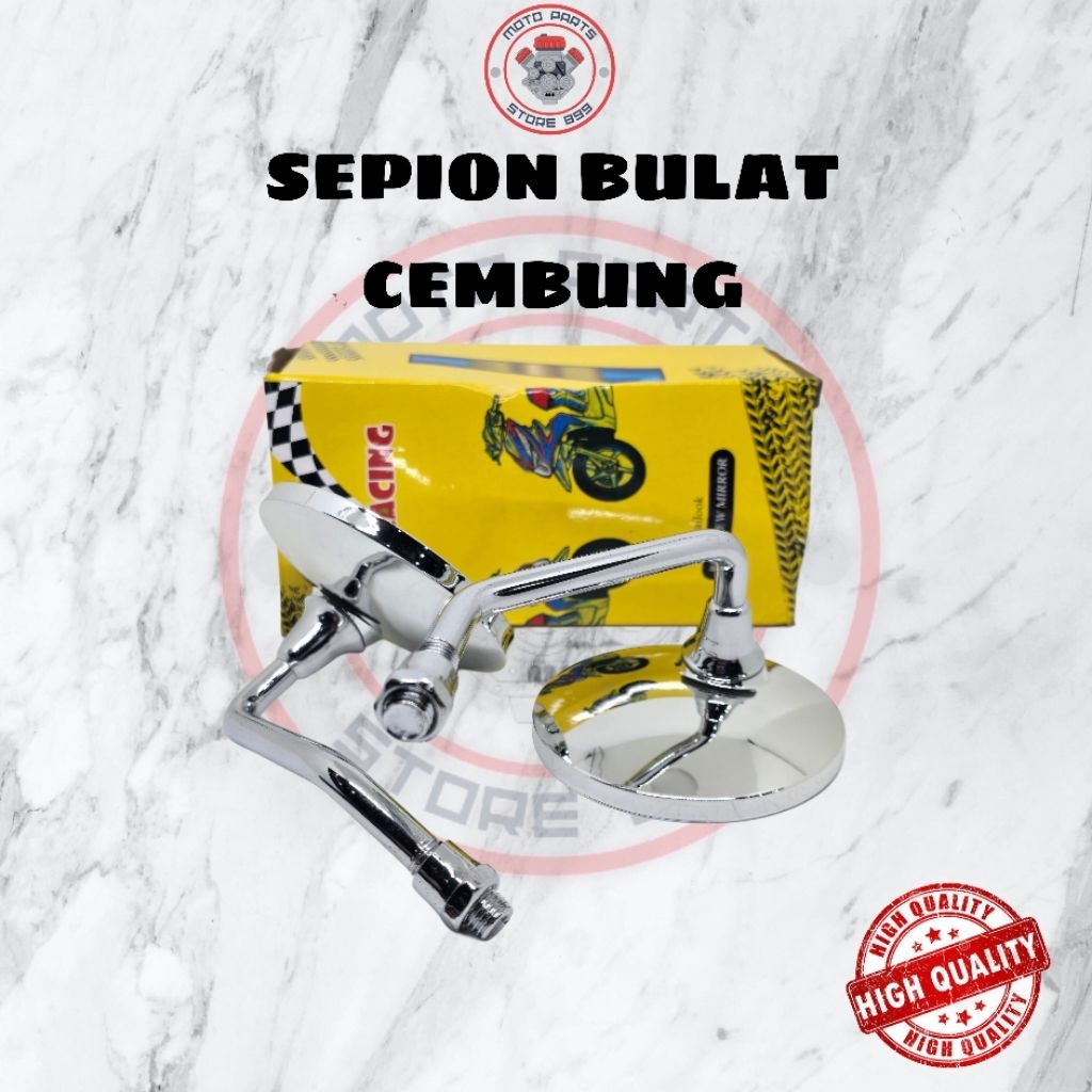 Kaca spion bulat cembung pendek universal motor scoopy classic