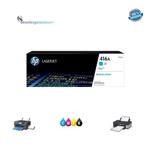 Toner HP LaserJet 416A Cyan W2041A Original untuk Printer M454 M479 Garansi Asli