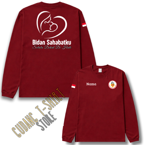 KAOS TSHIRT BIDAN / KAOS BIDAN SAHABATKU SELELU DEKAT DI HATI FREE NAMA TERSEDIA TANGAN PENDEK DAN P