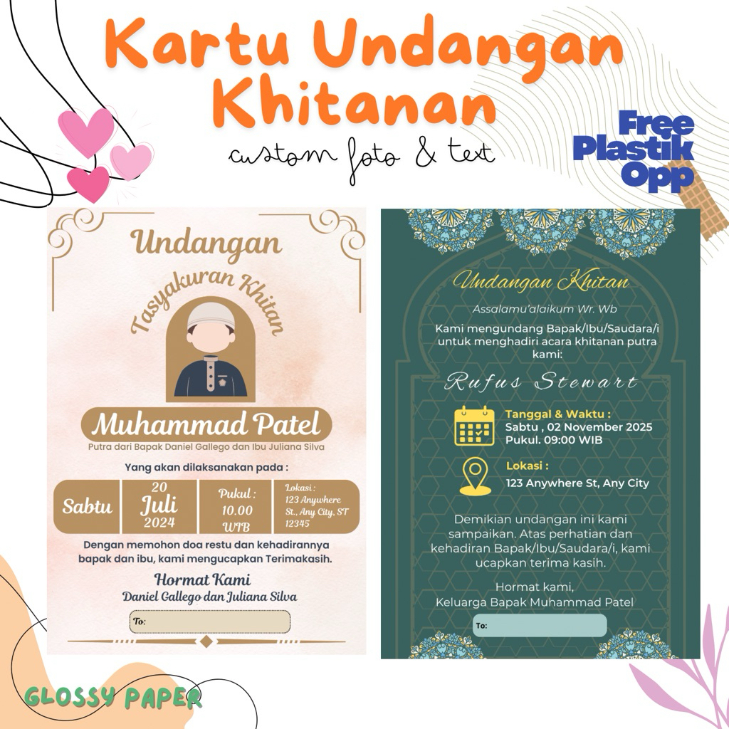 Card Kartu undangan tasyakuran Khitanan
