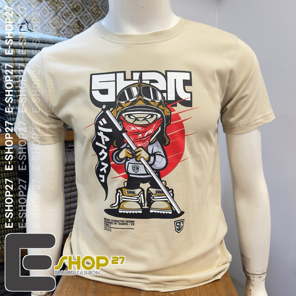 kaos pria brand SHARKS - SGB1R 0854