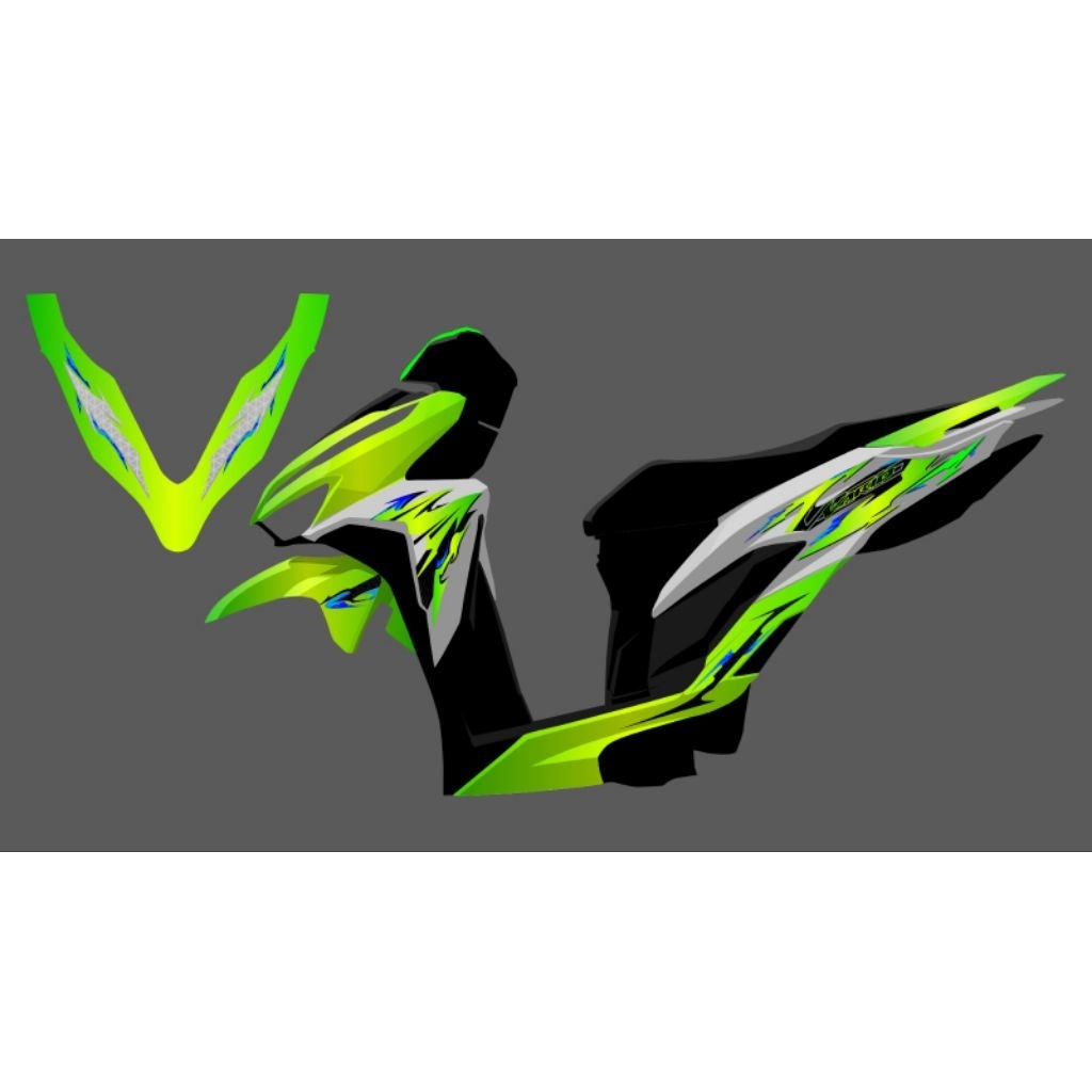 Striping sticker vario new 125 150 gen 1 vietnam style v3 transparan custame