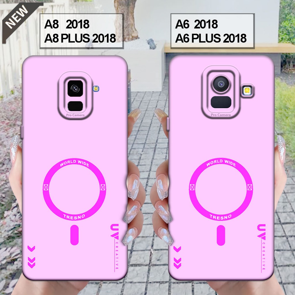 Case Samsung  A6 2018 | A6 PLUS 2018 - Samsung A8 2018 | A8 PLUS 2018 _Silikon casing hitam bening