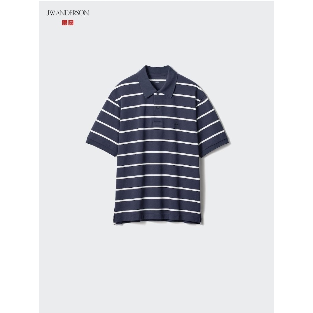 MEN Kaos Polo Dry Pique Garis UNIQLO