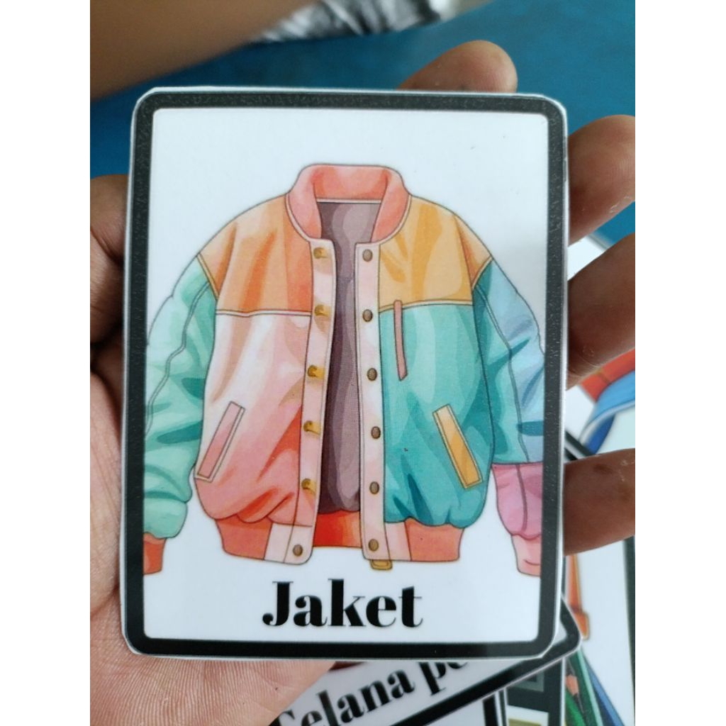 flashcard atau kartu pengingat kartu kosa kata benda