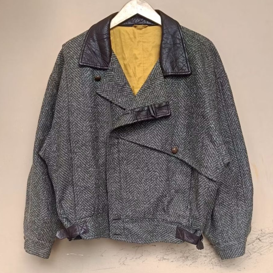 Jacket bomber wool coat raika coordinate japanese vintage rare grey brown