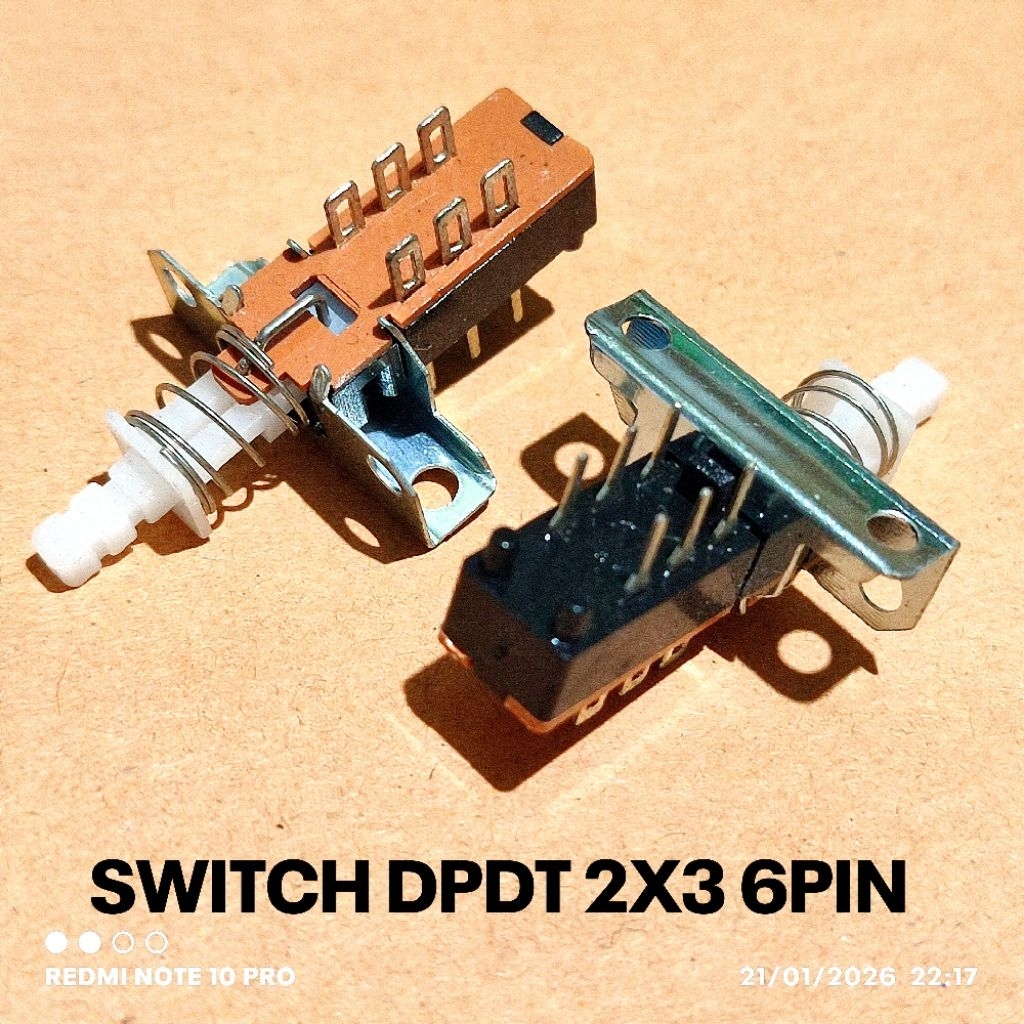 Switch DPDT 2x3 Saklar DPDT 6PIN Push Button DPDT 2X3