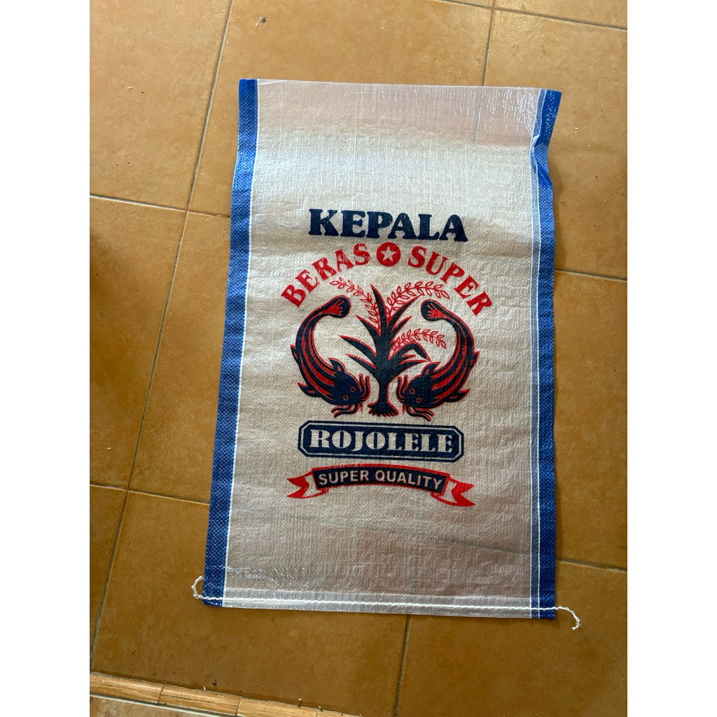 karung beras 25kg cap rojo lele isi 50 lembar