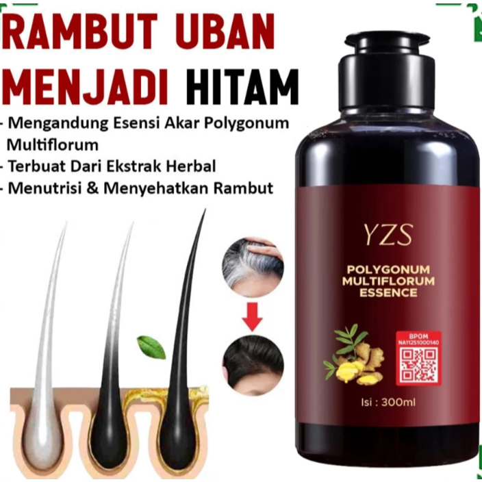Shampo Penghitam Uban Original Penumbuh Rambut Botak Nutrisi Rambut Botak Rontok penghilang uban