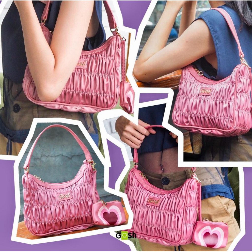 preloved shoulder bag gosh pink