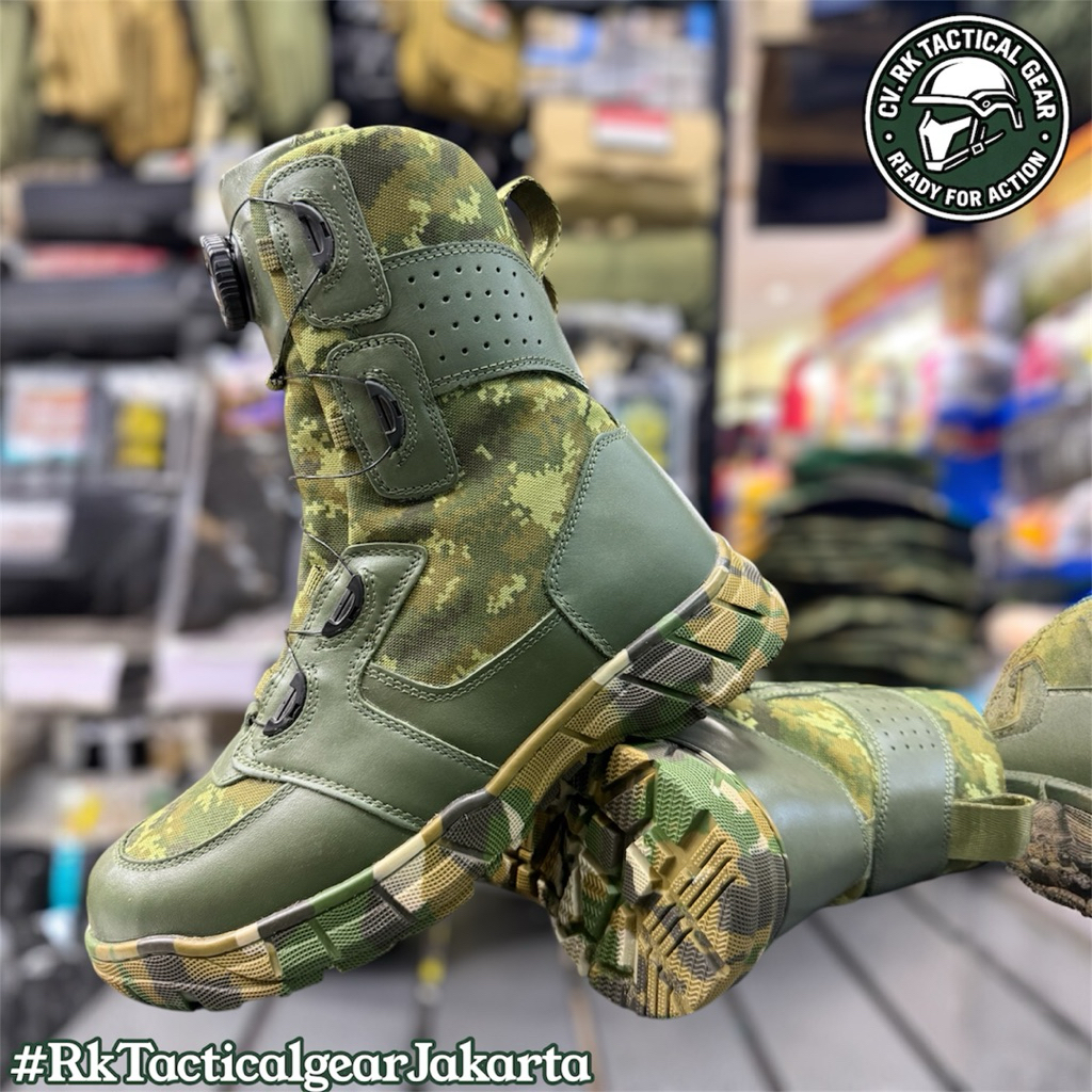 Sepatu PDL BOOTS ORIGINAL JATAH KOSTRAD PT. GARUDA 2023 LORENG KOSTRAD SAGE GREENi