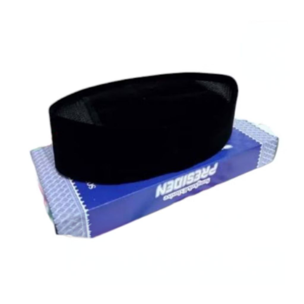 Songkok Nasional ( Warna Hitam - AC ) 5,6,7,8,9 Tinggi 7 CM / Versi Pendek Merk Presiden
