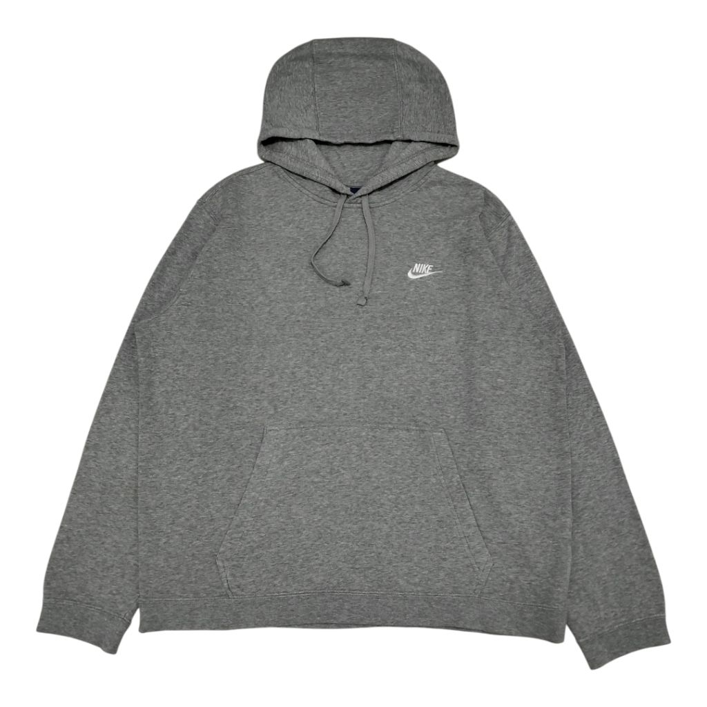 Hoodie NIKE Logo Small Swoosh Bordir Abu / Grey Misty Second Original