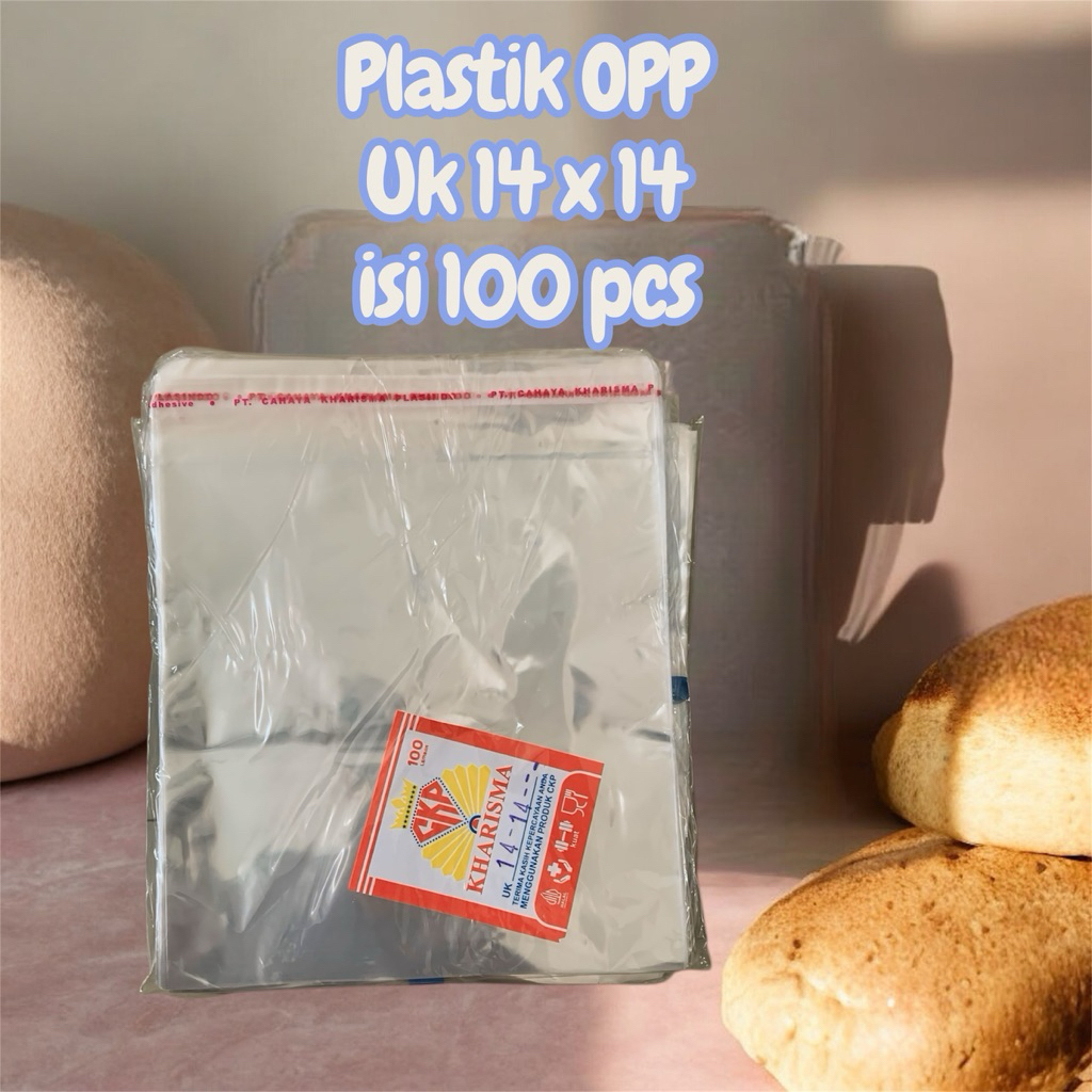 PLASTIK OPP MURAH TEBAL 18 MIC 14 x 14 - OPP LEM 14 x 14 - PLASTIK OPP LEM