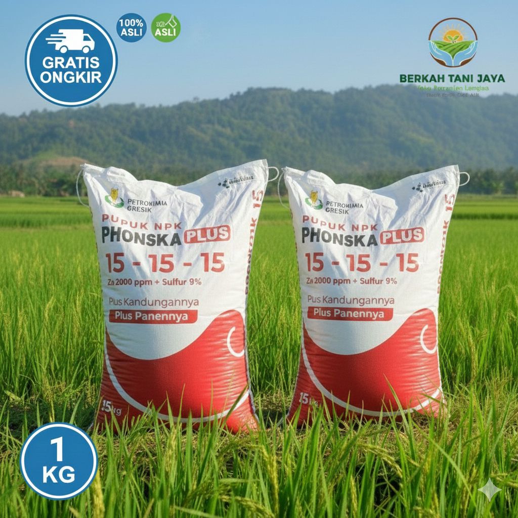 Pupuk NPK Phonska Plus Non-Subsidi 1 Kg - Kemasan Repack Hemat - Nutrisi Tanaman Lengkap
