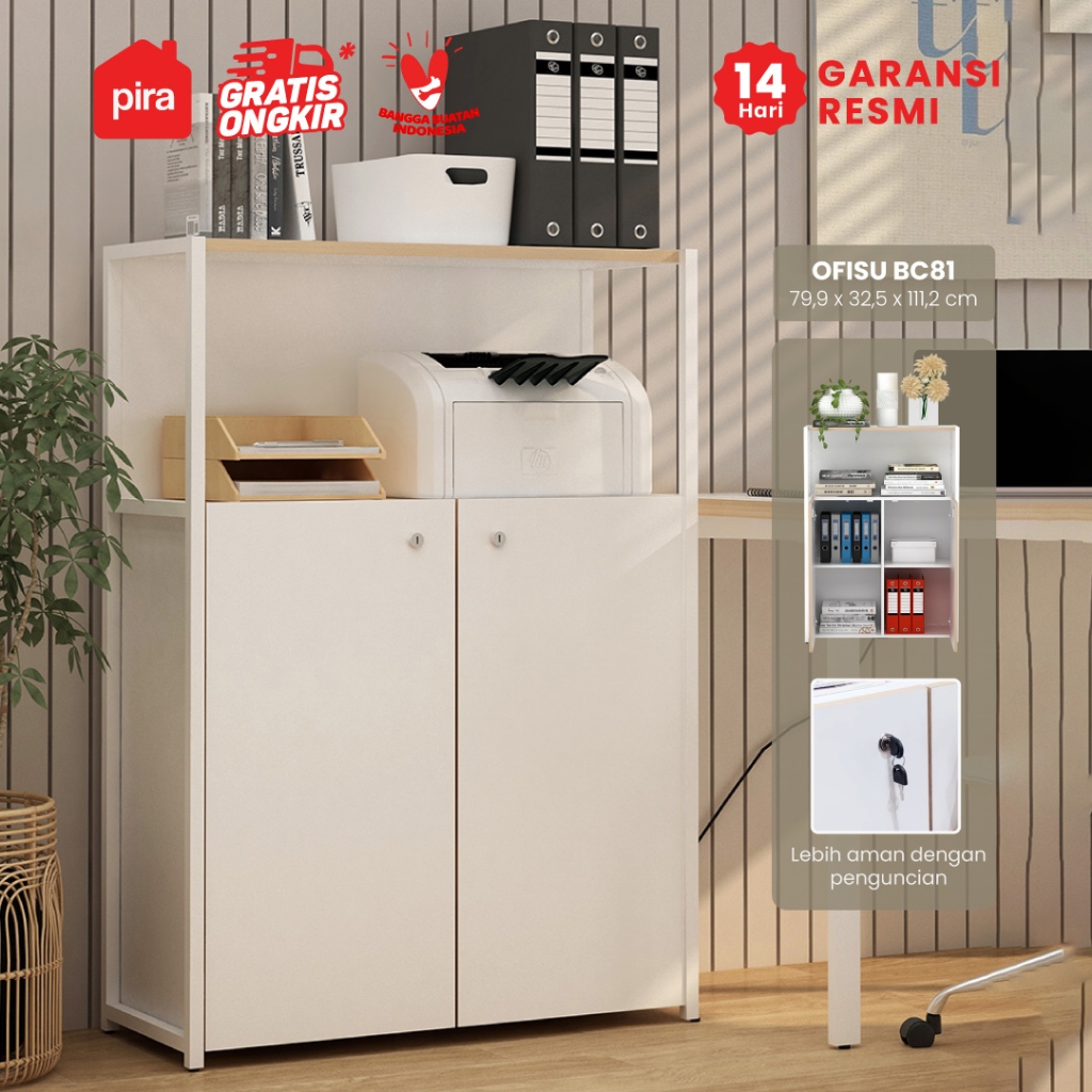 PIRA WORK -  OFISU BC81 Rak Buku Kaki Besi