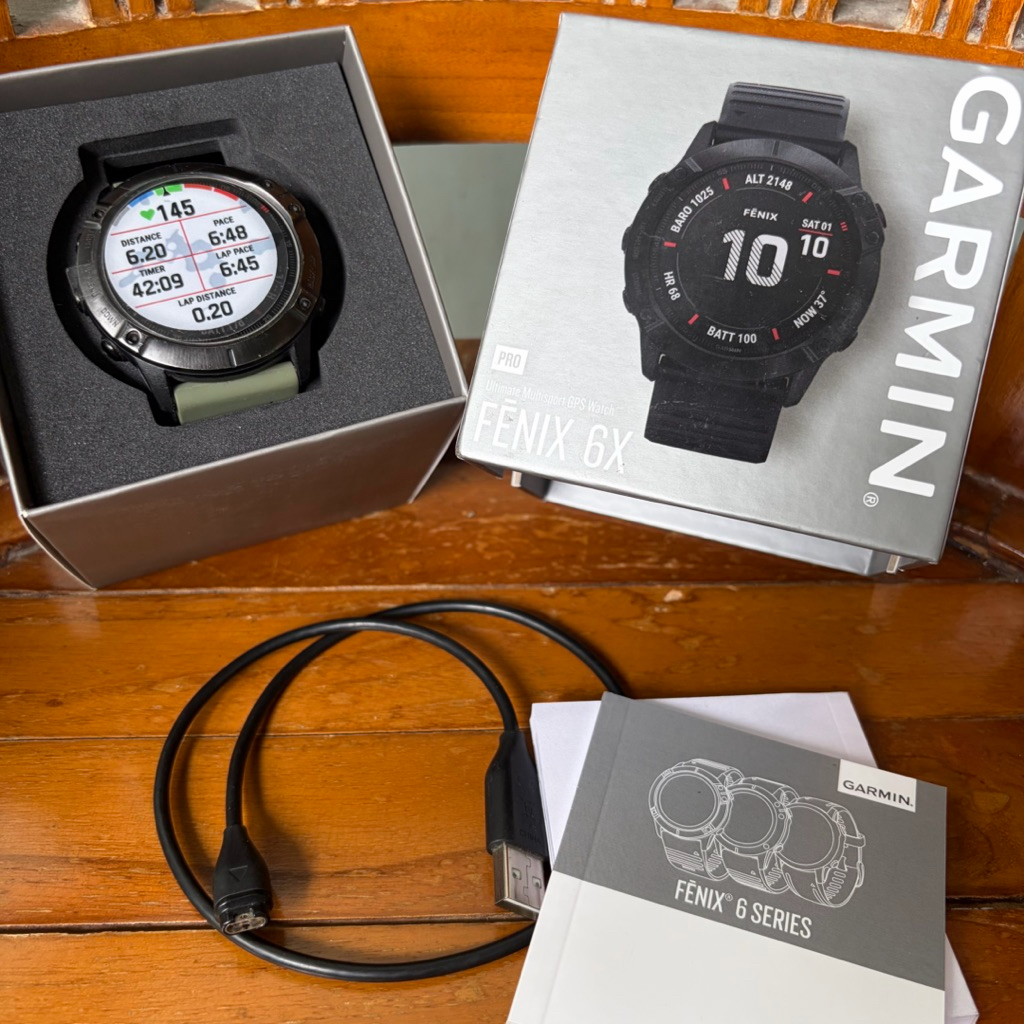 Smartwatch GPS Map Offline Garmin FENIX 6 Pro Second Defect Tombol Up Keras Replace Box
