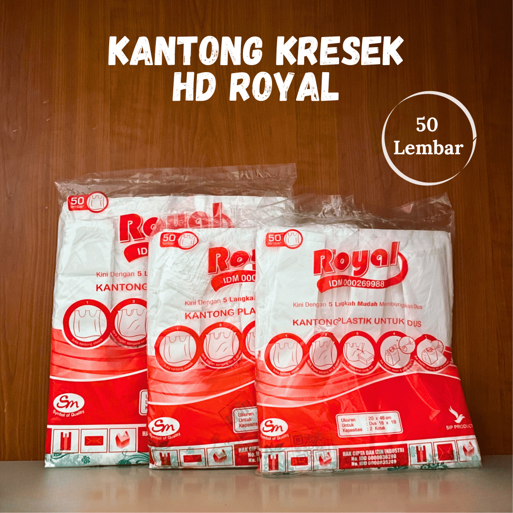 (Paket) Kresek HD Royal Untuk Hajatan Kardus Berkat Nasi Coklat Putih Ukuran 18 20 22