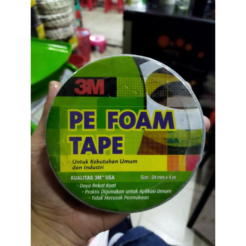 Double Tape 3M PE FOAM TAPE Original Foam 24MM x 4M / Double Tape Original 3M