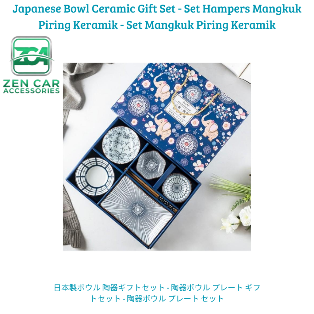 Japanese Bowl Ceramic Gift Set - Set Hampers Mangkuk Piring Keramik - Set Mangkuk Piring Keramik