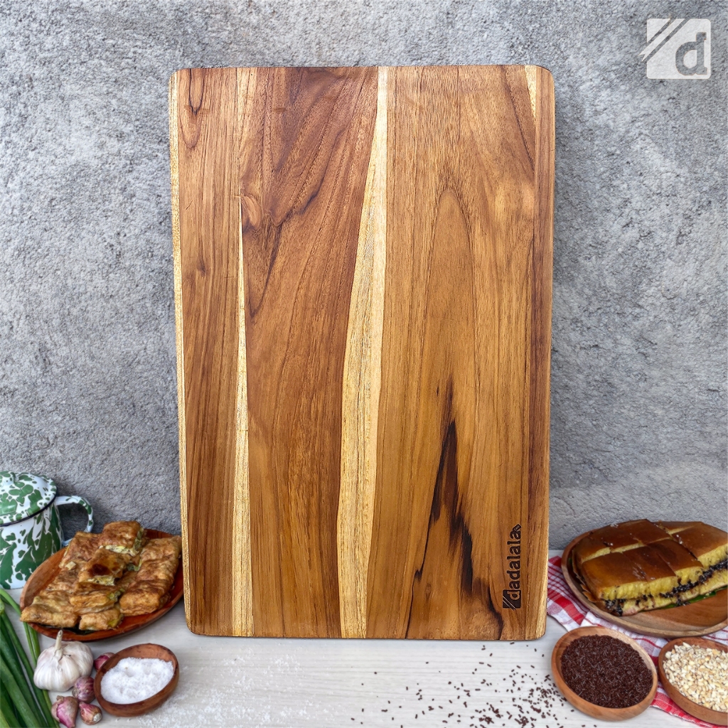 DADALALA Talenan Kayu Jati JUMBO Ukuran 60x40 Cm Tebal dan Kuat