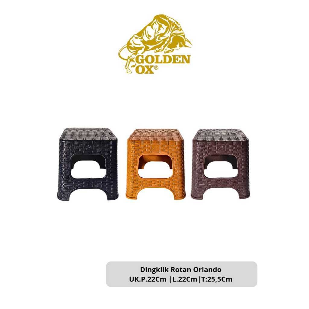 Dingklik Rotan Orlando Super Plastik / Kursi Plastik Rotan / Dingklik Plastik Orlando