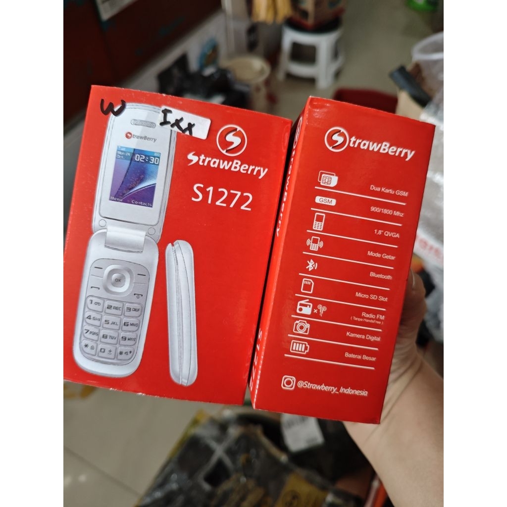 HP STRAWBERRY LIPAT S1272 BARU ORIGINAL GARANSI RESMI 1 TAHUN