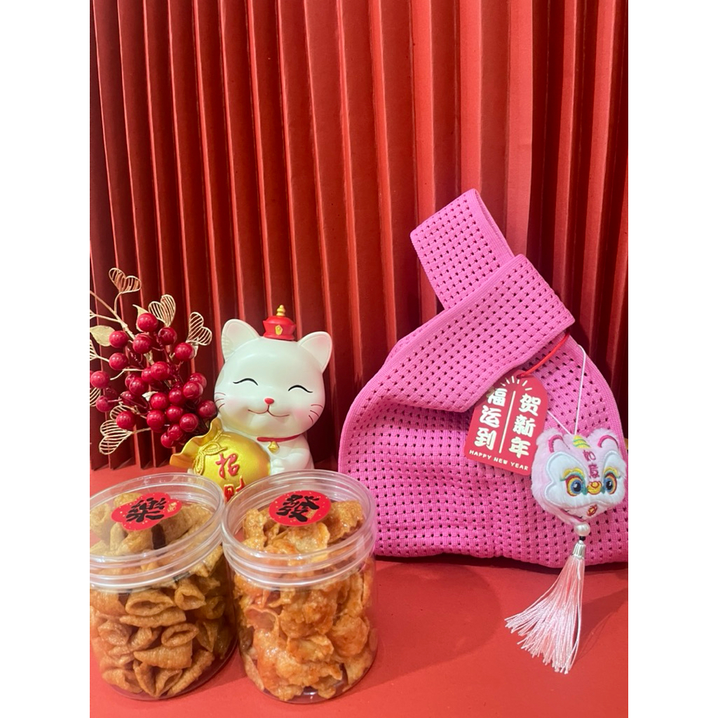 hampers bag Pink - hampers Imlek 2026 - CNY haMpers - hampers snack Imlek kue kering