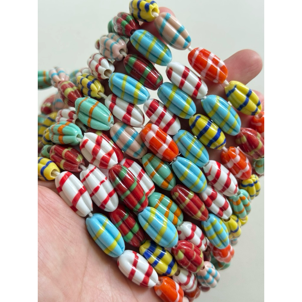 manik belimbing mix / manik nusantara / glass beads handmade