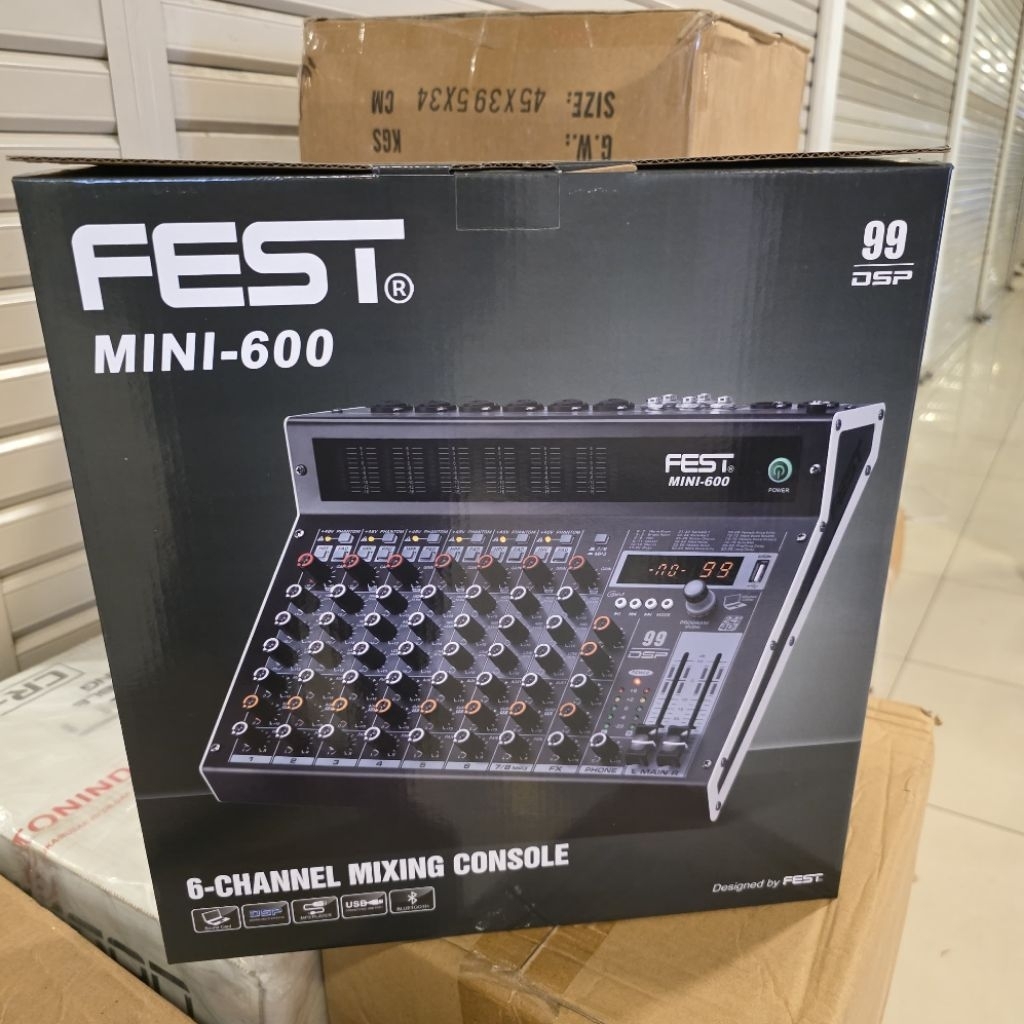 MIXER FEST MINI 600 BLUETOOTH USB 8 CHANNEL MINI600