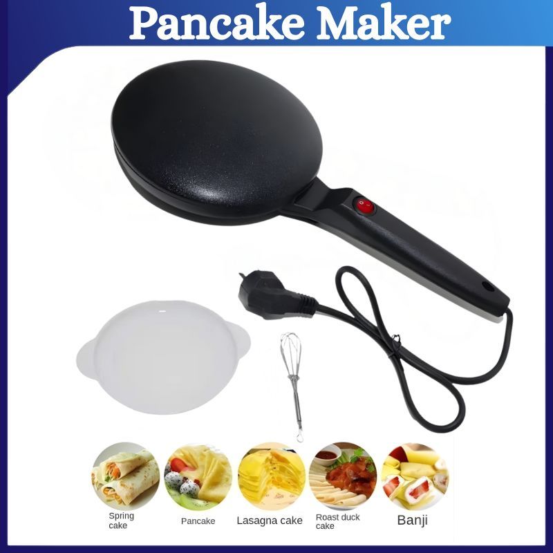 Pancake Maker Pan Electric Wajan Pembuat Crepes Kulit Lumpia Listrik 600W Wajan Pancake Anti Lengket