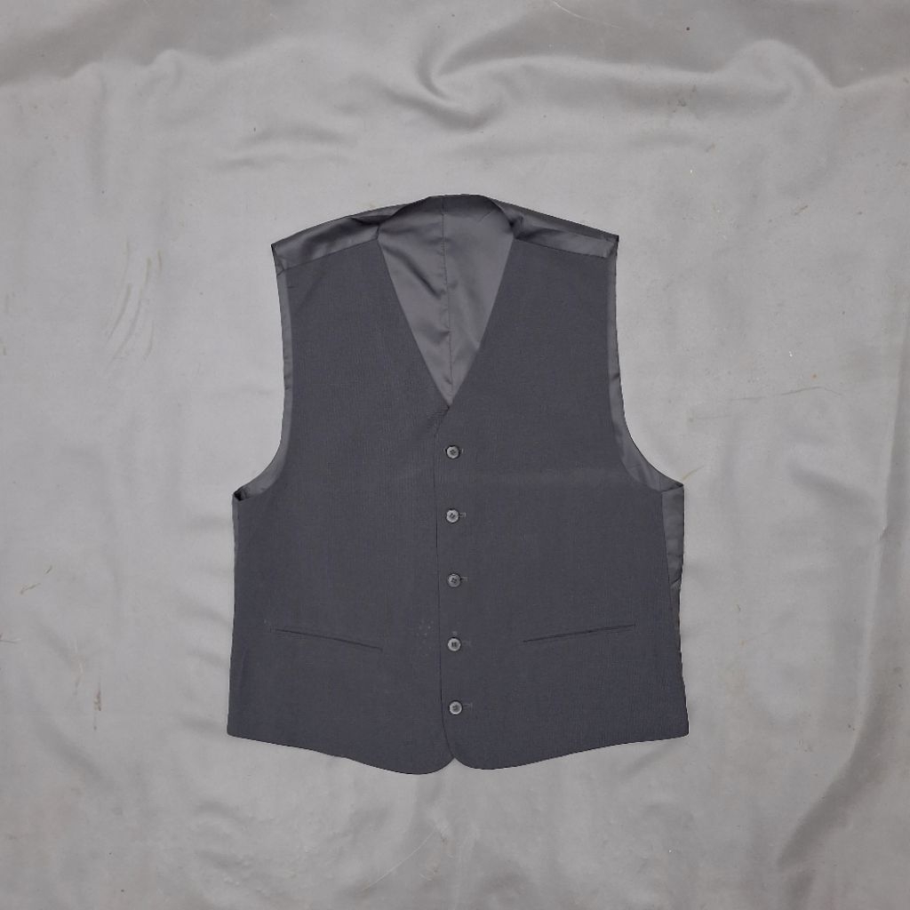 rl60/spaniel/size M/vest hitam/vest jas  hitam/rompi jas pria/rompi formal/rompi jas