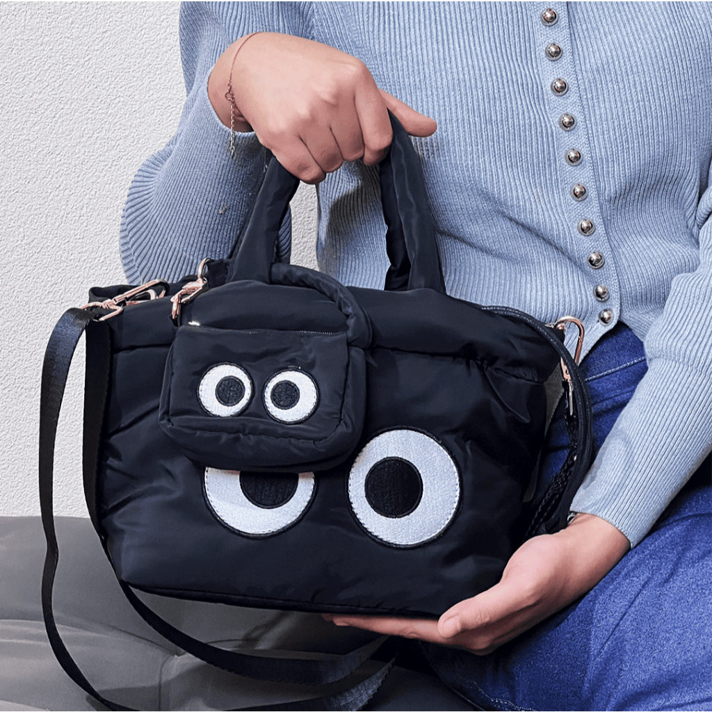 Netra Bag Puffy Bag Tas Bahu Tas Tangan Motif  Mata Korea BKK Taobao Viral