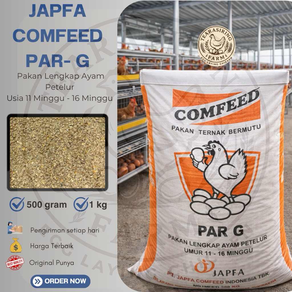 JAPFA COMFEED PAR G - Pakan Ayam Petelur Berkualitas Tinggi untuk Produksi Telur Optimal