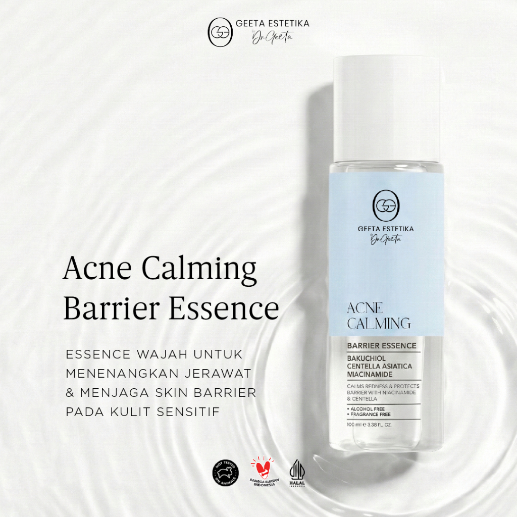 GEETA ESTETIKA By Dr Geeta Acne Calming Barrier Essence 100ml | Essence Ringan untuk Kulit Berjerawa