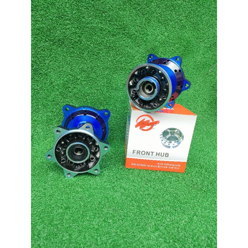 Tromol klx Biru set depan belakang 36/36 wilwood