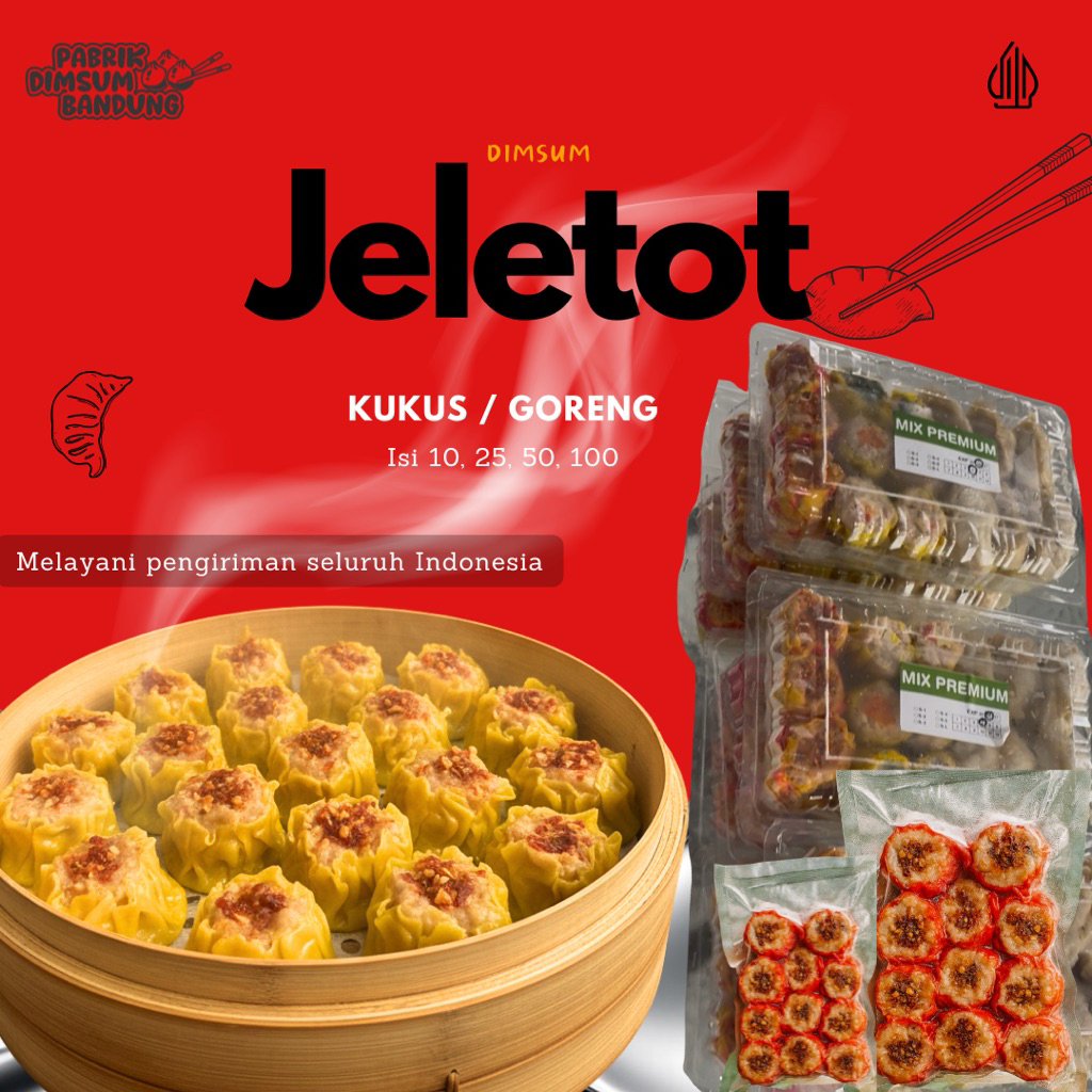 Dimsum Jeletot Premium Isi 10 dan 30 pcs Frozen