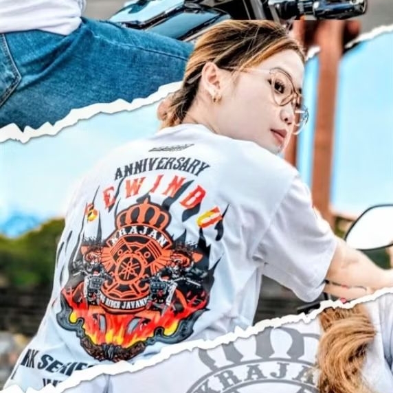 KAOS RX KING Anniversary Sewindu KRAJAN | Original Merchandise (Cotton Combed 30s) Warna Putih