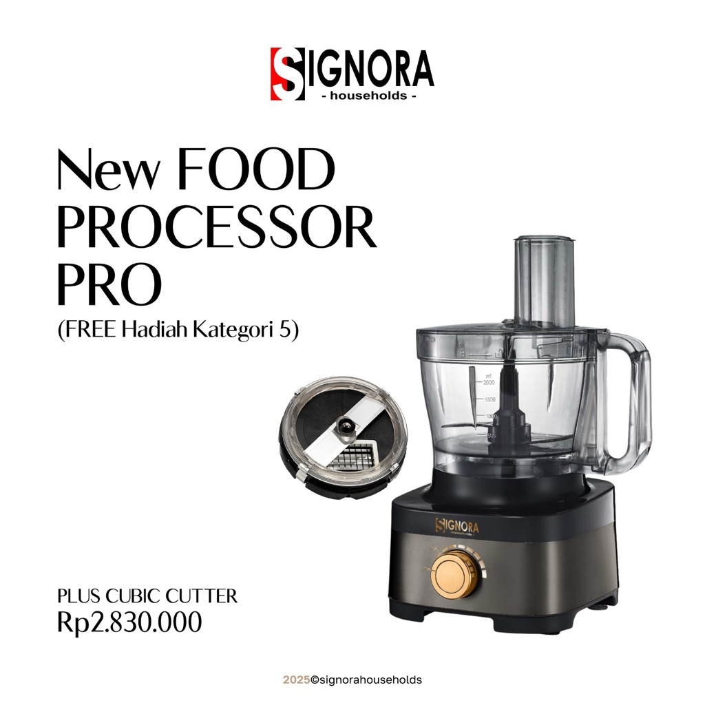 FREE HADIAH Signora Pro Food Processor Pro Cubic Cutter Signora Food Processor Signora