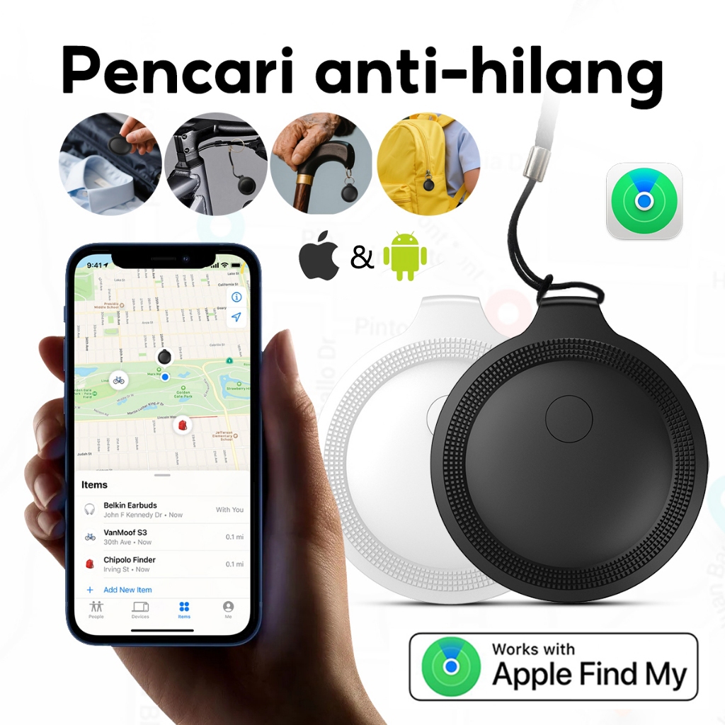 AeroGadget Pencari Lokasi for IOS Smart Tag GPS Tracker Bluetooth Locator Pelacak GPS Mencari Barang